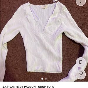 WHITE SWEATER TOP FROM PACSUN LA HEARTS